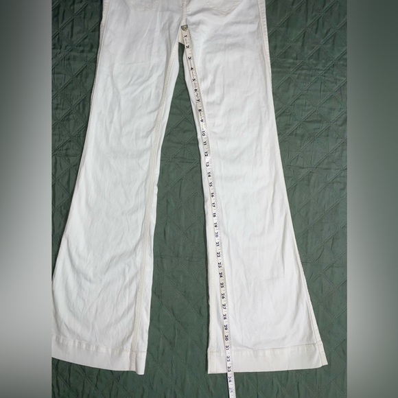 GAP "1969" High-Rise White Denim Flare Trousers, size 24/00, NWOT - Picture 7 of 13